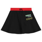 Girls Black Logo Skirt, 1, hi-res